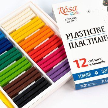 Набор мягкого пластилина Rosa Kids Cats 302102 со стеком, 12 цветов, 192 г 191996 фото &mdash; Кузя