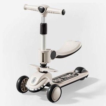 Самокат триколісний 2в1 Skyper L-83/1598 з сидінням, світлом та звуком 191271 фото &mdash; Кузя