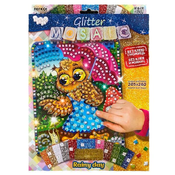 Мозаїка блискуча "Дощовий день" БМ 03-10, Danko Toys 137279 фото — Кузя