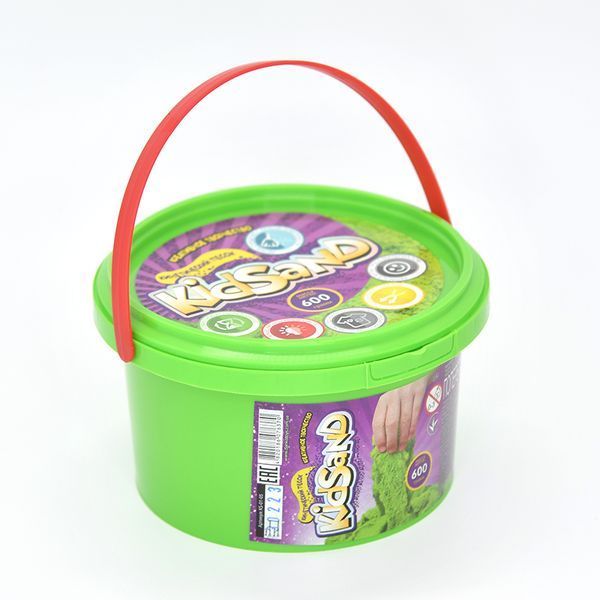 Кінетичний пісок у відрі KS-01-05 KidSand 600 г, 4 кольори 113949 фото — Кузя