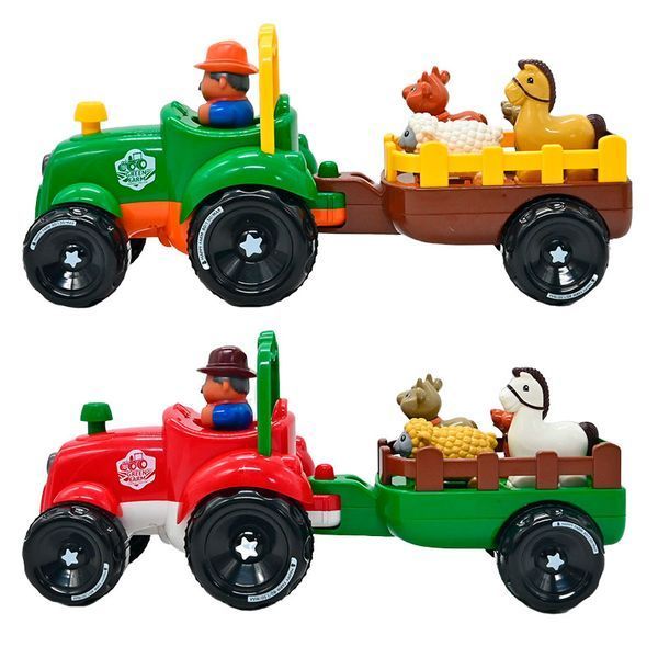 Музыкальный трактор с подсветкой WToys 37586, укр, 2 цвета 184639 фото &mdash; Кузя