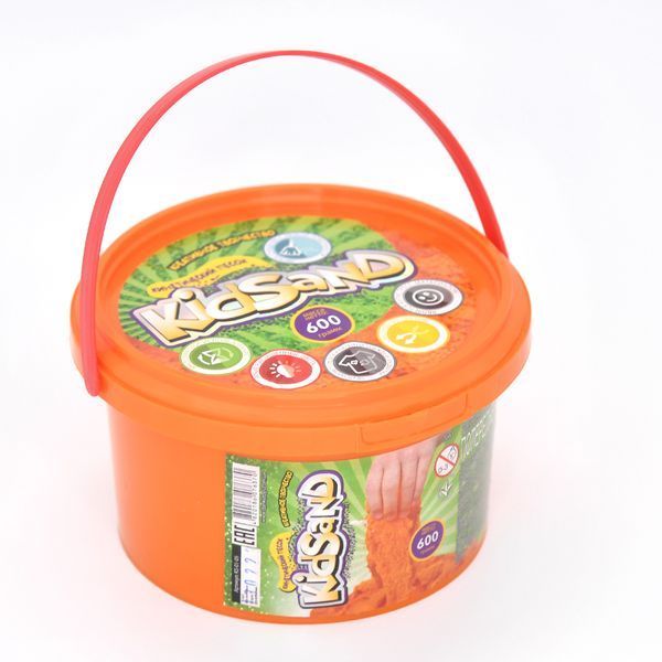 Кінетичний пісок у відрі KS-01-05 KidSand 600 г, 4 кольори 113949 фото — Кузя