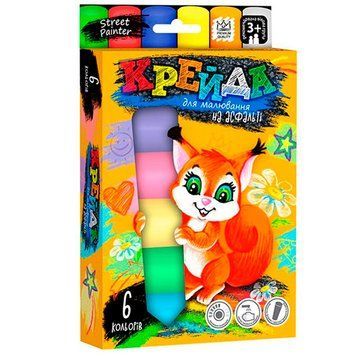 Мелки цветные большие Danko Toys MEL0104U, 6 цветов 118900 фото &mdash; Кузя