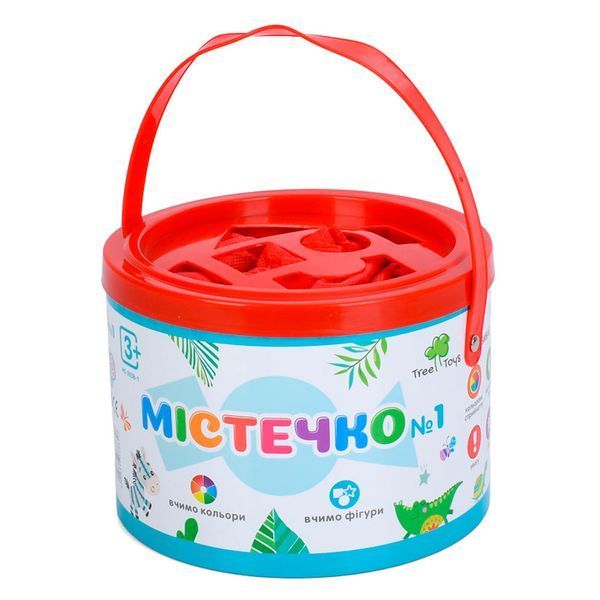 Дерев'яний конструктор з сортером у відрі Містечко Limo Toy MD 0938-1 188491 фото &mdash; Кузя