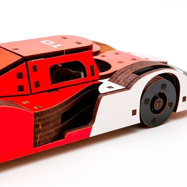 Дерев&rsquo;яний 3D конструктор Racing Car PuzzleOk Puz-01037, спортивний гоночний болід, 146 деталей 191165 фото &mdash; Кузя