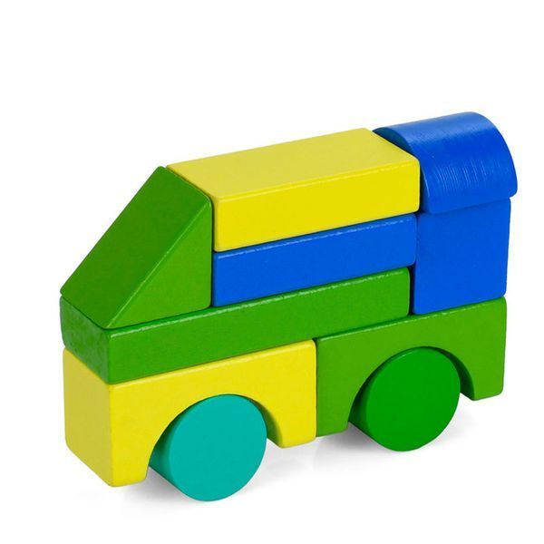 Дерев'яний конструктор з сортером у відрі Містечко Limo Toy MD 0938-1 188491 фото &mdash; Кузя