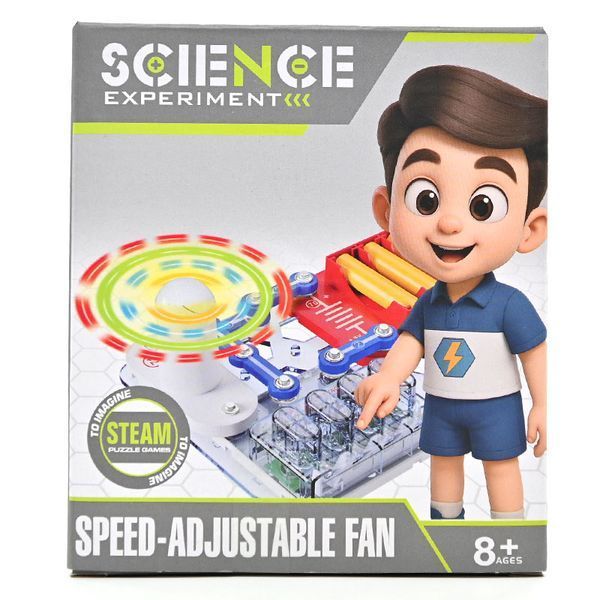 Электронный конструктор Science Experiment Speed-Adjustable Fan 3035 с вентилятором и подсветкой 193171 фото &mdash; Кузя