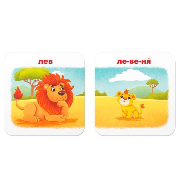 Розвивальні картки Crystal Book Зоопарк Хто чиє малятко 30 карток 475881 192521 фото &mdash; Кузя