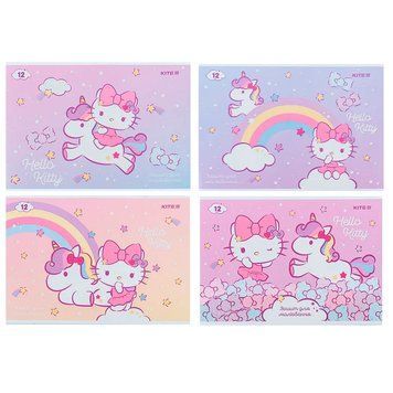 Альбом для рисования Kite Hello Kitty HK24-241 на скобе, 12 листов , 4 вида 189373 фото &mdash; Кузя