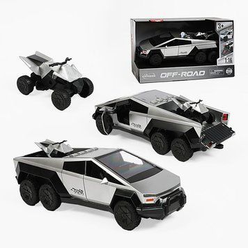 Інерційна машинка з квадроциклом Off-Road Cyber Truck WY 1142 A зі звуком та світлом 193160 фото &mdash; Кузя