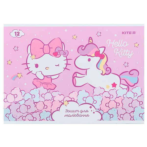 Альбом для малювання Kite Hello Kitty HK24-241 на скобі, 12 аркушів, 4 види 189373 фото &mdash; Кузя