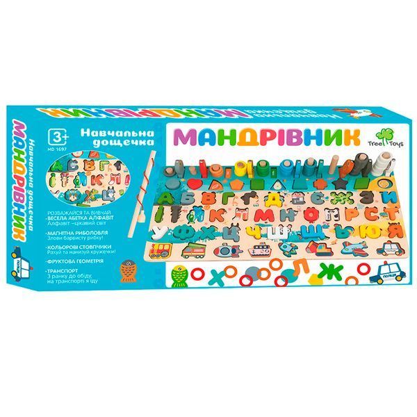 Навчальна дерев'яна дощечка Мандрівник MD 1697 163459 фото &mdash; Кузя