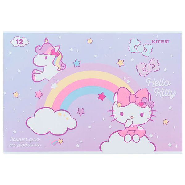 Альбом для малювання Kite Hello Kitty HK24-241 на скобі, 12 аркушів, 4 види 189373 фото &mdash; Кузя