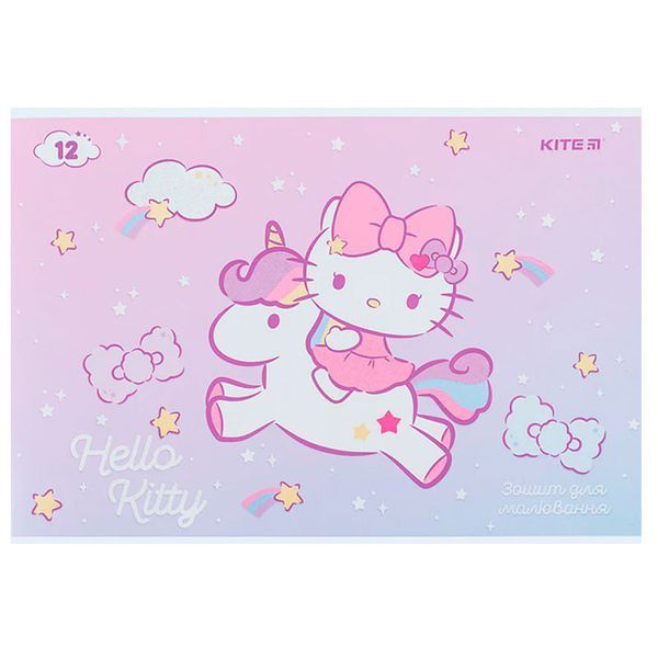 Альбом для малювання Kite Hello Kitty HK24-241 на скобі, 12 аркушів, 4 види 189373 фото &mdash; Кузя
