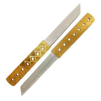 Набор сувенирных деревянных ножей Double Tanto Gold 165952 фото &mdash; Кузя