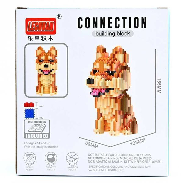 Конструктор 3D Собачка Сиба-ину 655 деталей 68440 189672 фото &mdash; Кузя