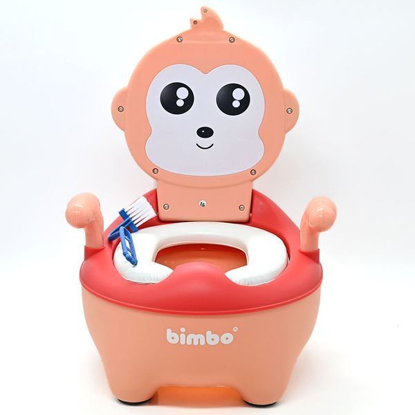 Горщик із м'якою накладкою та спинкою для дівчинки Мавпочка BIMBO S 61500 184395 фото &mdash; Кузя