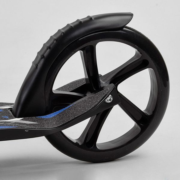 Двоколісний складаний самокат Best Scooter 60490 з амортизатором та плечовим ременем,колеса PU синій 191058 фото &mdash; Кузя